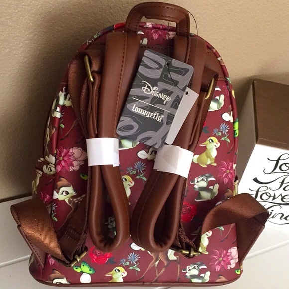 ✨SALE!✨ NWT!🌺 Beautiful Loungefly Bambi Floral Backpack! - Picture 5 of 7